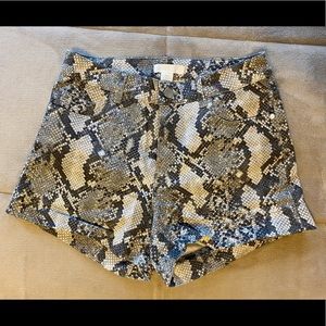 Snake Skin Jean Shorts
